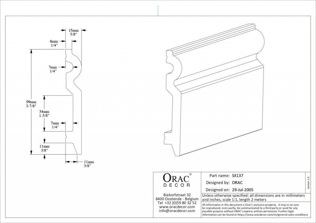 Плинтус гибкий Orac Decor SX137F